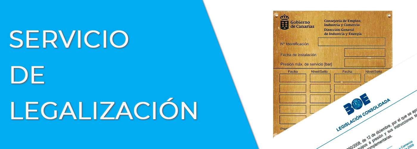 Servicio de legalizacion aire comprimido Canarias
